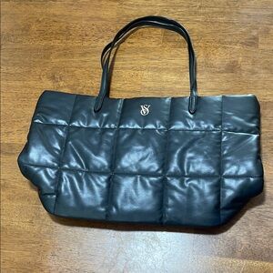 Victoria's Secret Black Quilted Tote